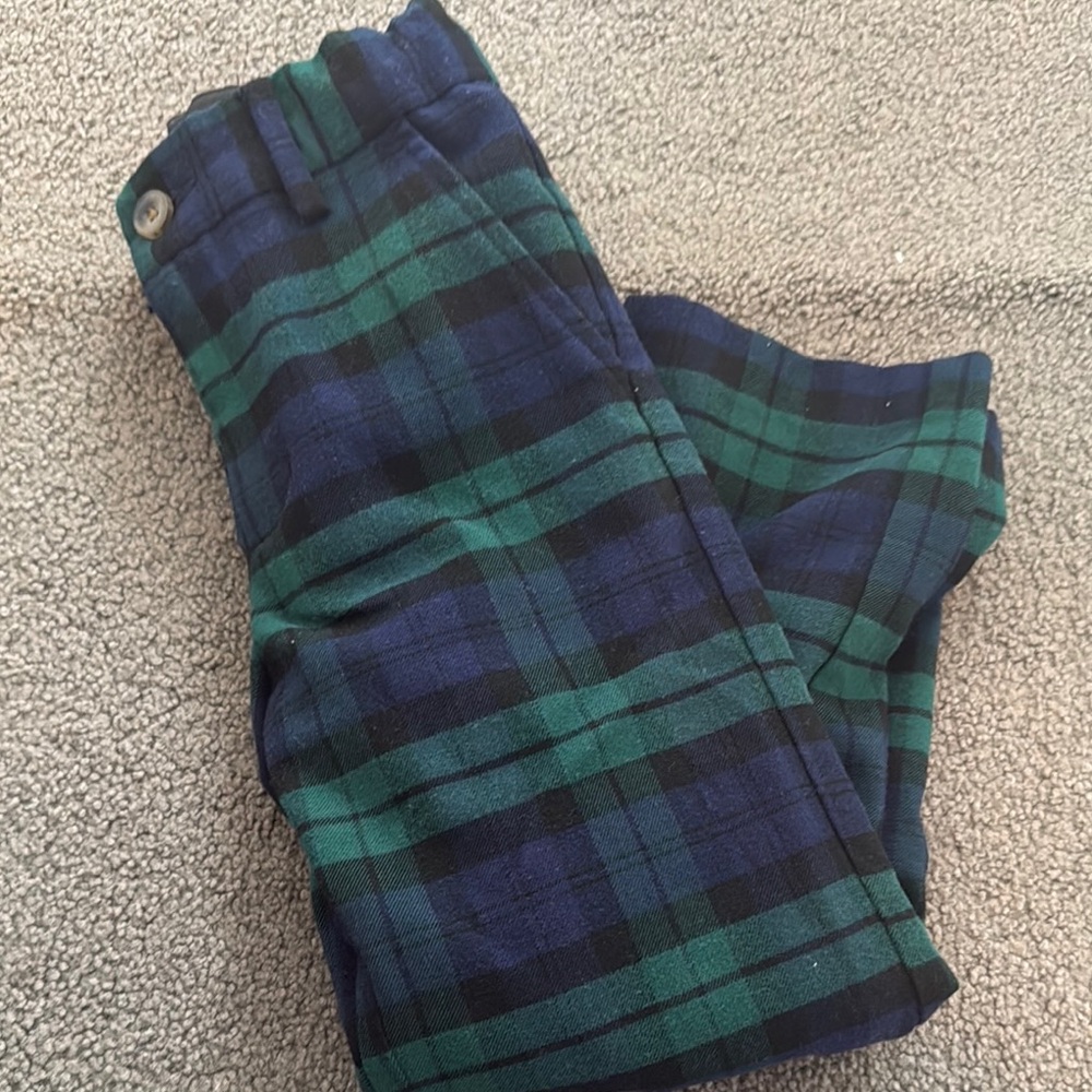 Plaid Green and Blue Pants
